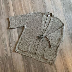 NWOT Pure Jill heathered green cardigan size Medium